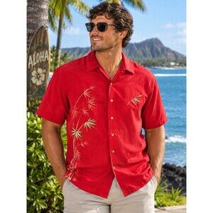 Y2K VTG BAMBOO CAY Dual Bamboo Embroidered Large